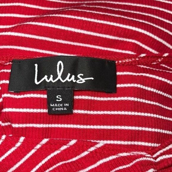 Lulu’s V Neck Striped Crop Top Size S - Picture 10 of 12